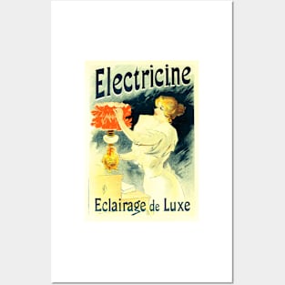 ELECTRICINE Luxury Lighting Art Nouveau Lucien Lefevre Maitres De L' Affiche Posters and Art